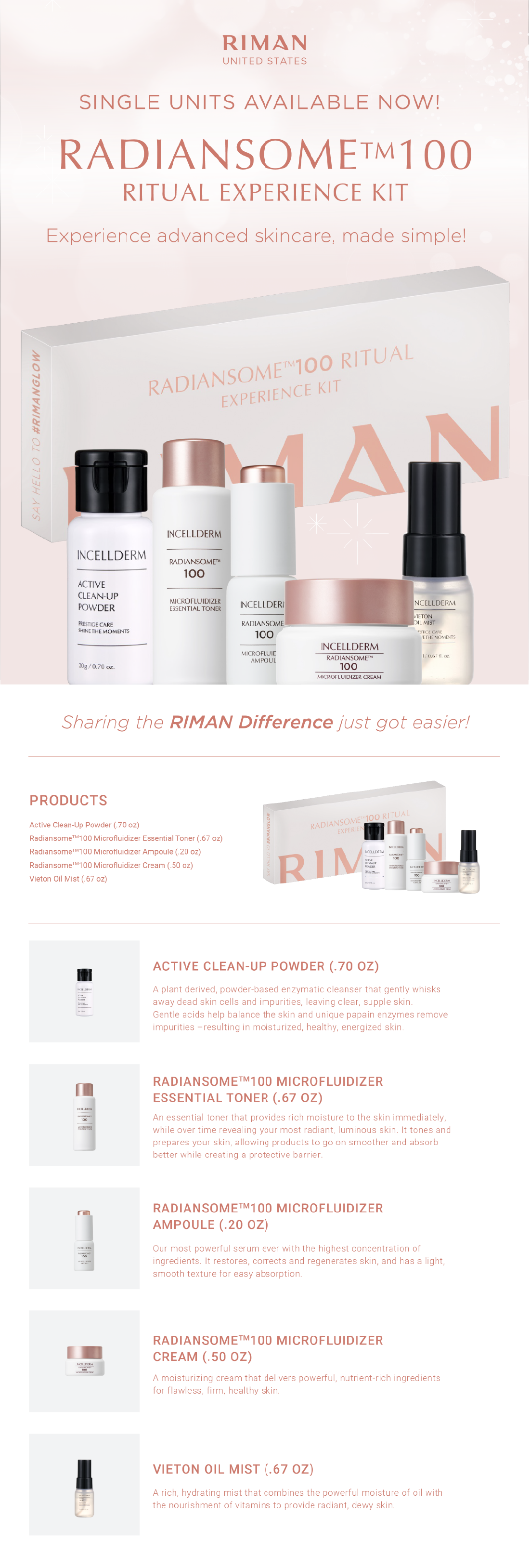 RADIANSOME RIMAN Ritual Experience Kit